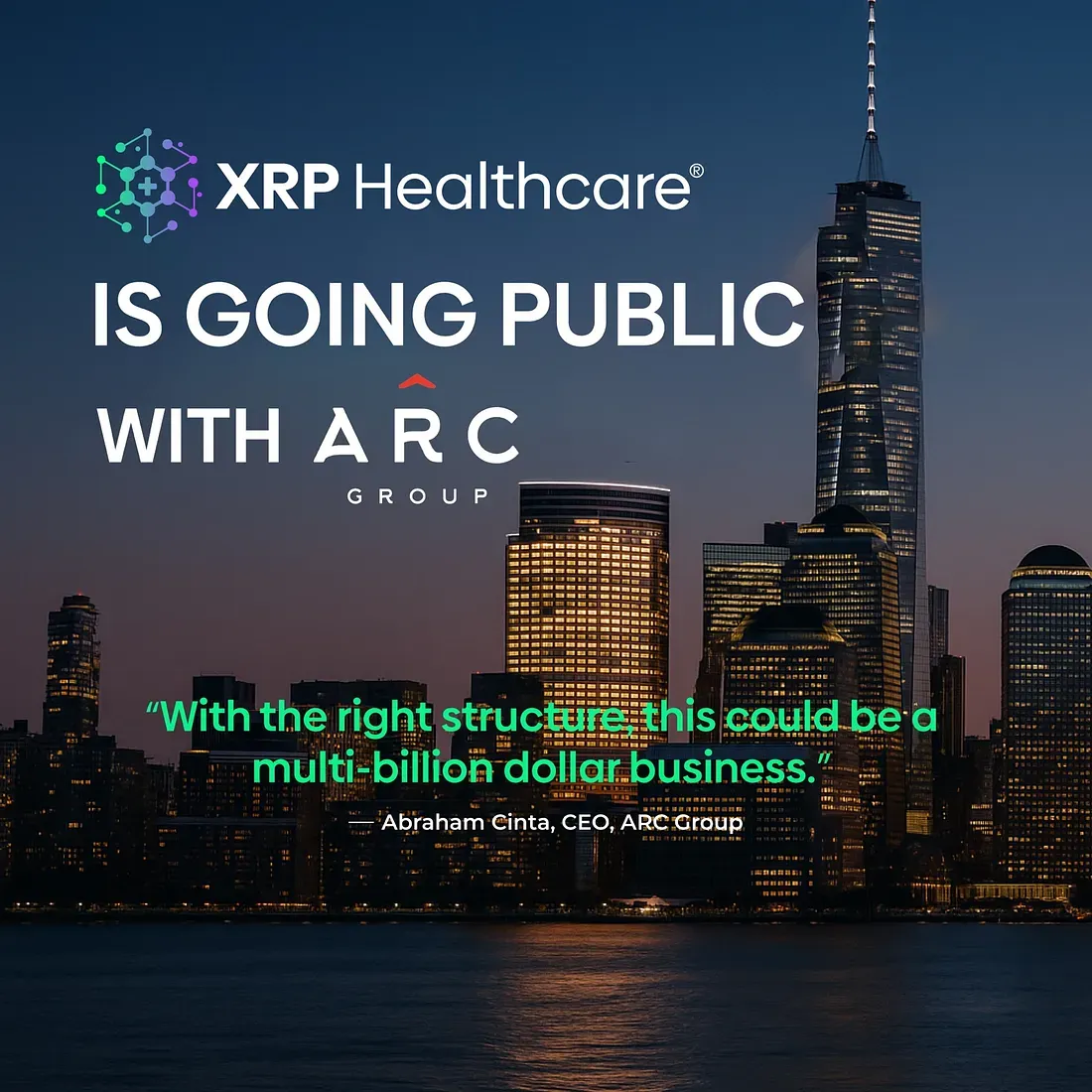 XRP Healthcare Prepares to Go Public with ARC Group Leading the Way