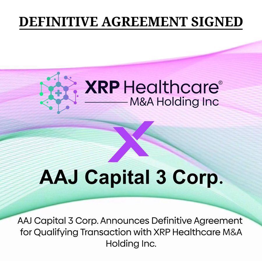 XRP Healthcare Signs Agreement with AAJ Capital 3 Corp. for Proposed TSX Venture Exchange Listing