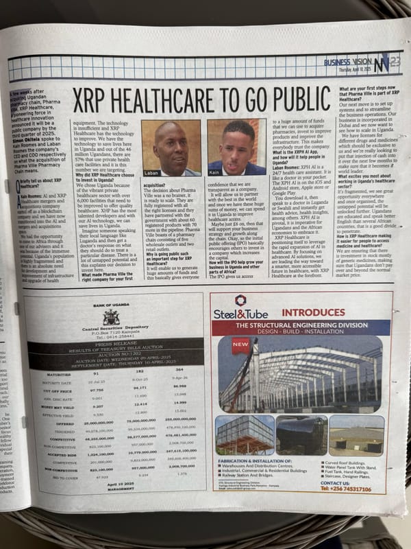 XRP Healthcare Featured in Uganda’s Largest Newspaper – New Vision